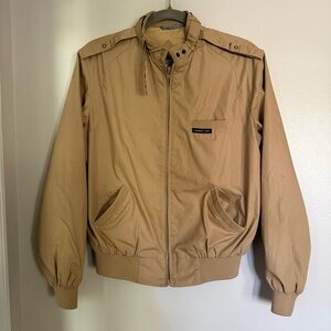 MEMBERS ONLY Vintage Bomber Jacket in Khaki Tan